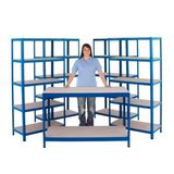 Qingdao Longwin Metal Production Medium Duty Five Shelving Storage Racking or Zinc Coated Display Shelf