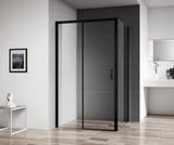 Matt Black Aluminum Framed Shower Door