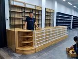 Shen Zhen Jinruiji Shelf Co., Ltd Four Upright Steel Shop Half Round Gondola Shelf