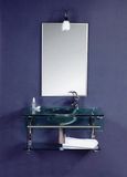 Shaoxing County Weiqing Sanitary Ware Co., Ltd. Bathroom Glass Basin Cabinet (9032)