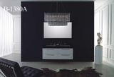Linhai Tona Sanitary Ware Co., Ltd. High Gloss White Bathroom Furniture with Black Countertop Basin (B1380A)
