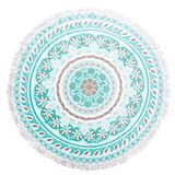 Gaoyang County Anxin Towel Factory Wholesale Large Custom Printed Round Beach Towel with Tassel, Circle Beach Towel