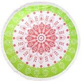 Gaoyang County Anxin Towel Factory Microfiber Custom Printed Round Beach Towels with Tassel for Australia
