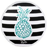 Wholesale Beach Towel High Quality Microfiber Printed Large Round Beach Towel with Tassels