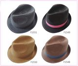 Cheap High Quality Custom Made Paper Straw Fedora Hat for Promotion