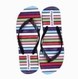 Lady Beach Slippers EVA Printing Stripe Flip Flop