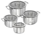 Y Cookware Sets Kitchen 8PCS Stainless Steel Pots and Pans Cooking Pot