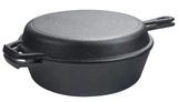 Cast Iron Double Use Dutch Oven with Long Handle