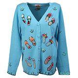 Women′s Beading Cardigan Sweater (MD73007)