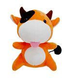 Orange Little Cow Stuffed Animal with Good Embroidery Plush Toy