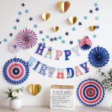 Paper Craft Multi Colors Tissue Paper Tassel Garland Paper Fan Flower Rosettes for DIY Wedding Happy Birthday Decoration Baby Shower Party Supplies