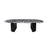 Dining Room Furniture Black Terrazzo Top Dining Table Rectangular Dining Table