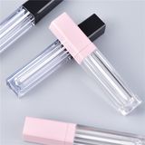 Long Clear Pink Empty Lip Gloss Tubes with Private Logo