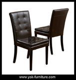 DC-209 Latest Design PU Leather Upholstered Black Wooden Dining Chair