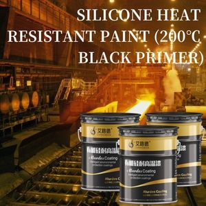 Source Manufacturers Wholesale Silicone High Temperature Resistant Paint (200º C Black Primer) Thermal Power Plant Pipeline Storage Tank