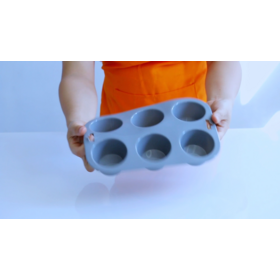 Manufacturers Latest Design Custom Kitchen 6 Holes Food Grade Non Stick Round Cake Cupcake Muffin Silicone Baking Pan China OEM