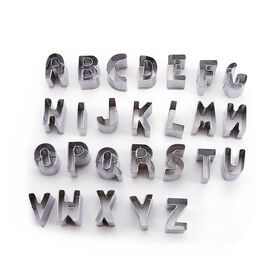 Baking tools 26 pcs stainless steel mini cake fondant biscuit cookie letter alphabet cutterPopular