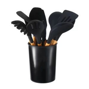 12PCS 1 Set Wooden Handle Kitchenware Accessories Silicone Cooking Kitchen Utensil Tools