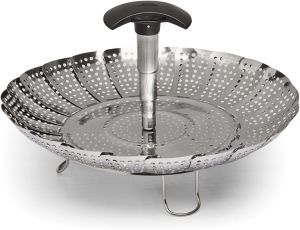 Instant Cooking Pot Foldable Food Container Stainless Steel Vegetable Steamer Basket