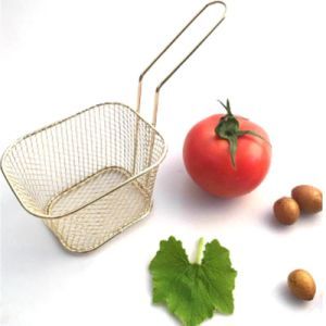 Stainless Steel Deep Fry Basket Food Presentation Strainer Potato Chip Cooking Tool
