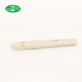 Medical pen like safety blood lancet lancing device