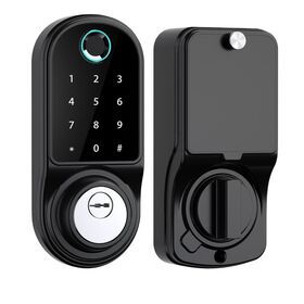 Touch Screen Panel Black Wifi Glass Digitizersmart Lock Keyless Hotel Apartment Smart Digital Door Lock USB Back-up Waterproof