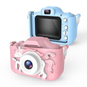 Factory price mini kids camera 2 inch 1080p hd digital cameras silicone unicorn shape children kids camera mini