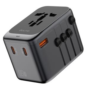 65W PD World Travel Adapter International Plug Adapter charger adapter with usb travel plug custom logo universal charger