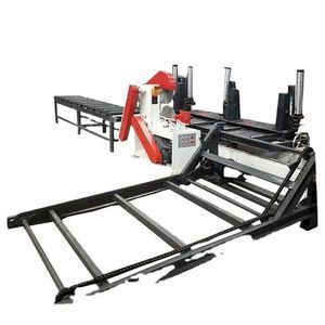 Programmable Logic Control Hydraulic Automatic Feeding Automatic Cutting Wood Saw Machines Wood Sliding Table Sawmill