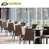 Wooden Frame PU Leather Leisure Cafe Restaurant Furniture