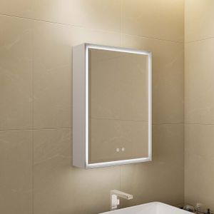 Washroom Toilet Storage 3 Colors Dimmable Manufacturers Led With Light Anti Fog 500 X 700 Modern Smart Bathroom Mirror Cabinet