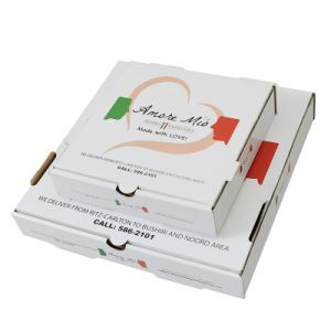 Paper Corrugated Cardboard Pizza Box for Food Packaging
