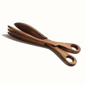 Natural acacia wood kitchen supplies kitchen vegetables and fruits scissors