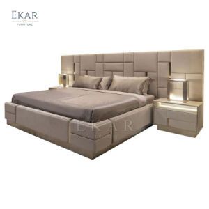 Bedroom Set King Size Bed Upholstered Headboard King Size Luxury Double Bed Frame Soft Bed