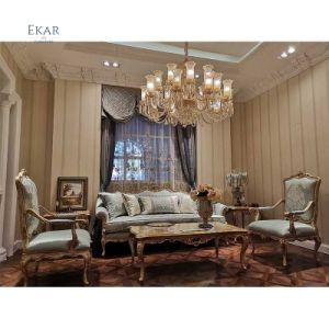 Luxury Living Room Furniture European Style Sofa Set Wood Antique Hand Carved Royal Design Sofas Home Furniture