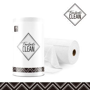 Fantasticlean Microfiber on a Roll Tear Away Cleaning Towels Reusable and Washable Cloths, for Car, House