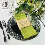 Linen Cotton Blend Drawnwork Ladder Embroidery Hemstitch Cloth Wedding Dinner Napkin