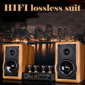 Vofull HiFi Bookshelf Speaker 100w Vacuum Tube Power Amplifier 2.0 Passive Bookshelf Speakers