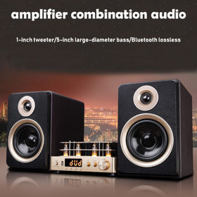 Vofull Vacuum Tube Amplifier Wood Amplifier Speaker 2 Way 5 Inch Passive Bookshelf Speaker