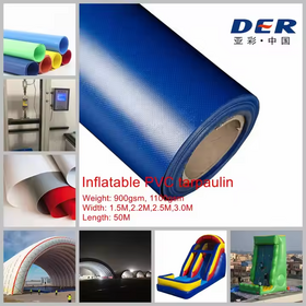 Anhui Der New Material Technology Co., Ltd. Manufacturer China perfect peeling strength tarpaulin for Inflatable castles