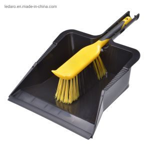Dustpan and Brush Large Heavy Duty Shovel Pan Set Medium to Stiff Bristle Yard Cleaning Tool Perfect Outdoor Dust Pan Brush for Keeping Your House Clean