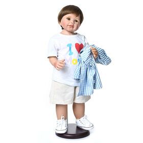 NPK 70CM lifelike toddler doll artist desgin ball jointed doll children clothes model collectible art doll Original Masterpiec