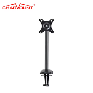 Charmount Factory Wholesale LCD Max VESA 100*100mm Single Arm Monitor Desk Mount Stand with USB interface