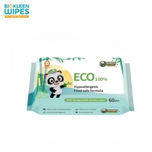 Biokleen OEM Manufacturer Natural Organic Face Toallitas Humedas PARA Bebes 100% Eco Friendly Biodegradable Bamboo Baby Flushable Fragrance Free Wet Wipes