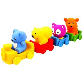 Bulk Cartoon Children Rubber Train Toy Transport Toddler Plastic PVC Baby Toys Set Car Vehicle Car ToyPopular