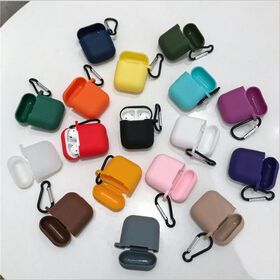 2020 new style wholesale custom logo colorful earphone Case Soft Silicone case cover for  1/ 2