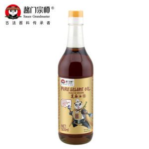 Hot Pressed Oil Manufacturer Seasoning Oil Mason Jar Sauce Grandmaster 500ml Pure Sesame Oil for Supermarkets, Food Industry