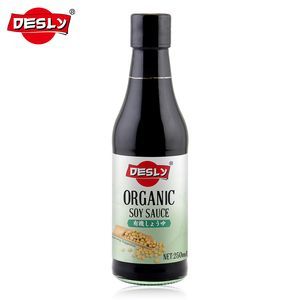EU Standard Organic Natural Fermented Brc Halal Desly Brand 250 Ml Soy Sauce