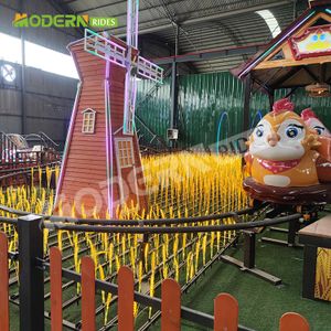 kids amusement park equipment luna park  kids playground fun fair theme park mini roller coaster ride chicken run ride for sale