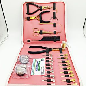 High Quality Professional C Type Needle Plier Kit for Hair Extensions Sustainable Metal Beading Tool Hook Holes Glue Material
